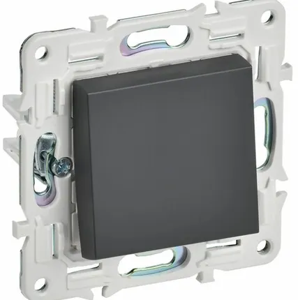 Фото №0 SKANDY Выключатель 1-клавишный 10А SK-V01T титан IEK