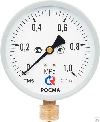 Фото №0 Манометр ТМ-510Р.00 М2 (0.. 1,0 МПа, G 1/2, 1,5, )