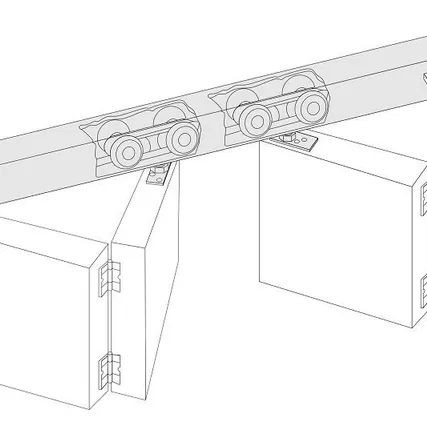 Фото №0 Механизм для скадной двери двупольный
