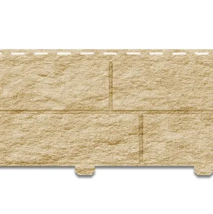 Фото №0 Фасадная панель ПОД КАМЕНЬ Двойной замок (ЮП) "Стоун-Хаус" золотистый 3025*225 мм