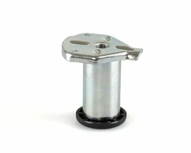 фото Ножка накладная регулируемая для шкафа H=60мм, пластиковым подпятником, сталь, замак