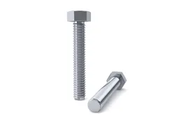фото Болт Din 933 оцинкованный, шестигранная шляпка, полная резьба, класс прочности 5.8.