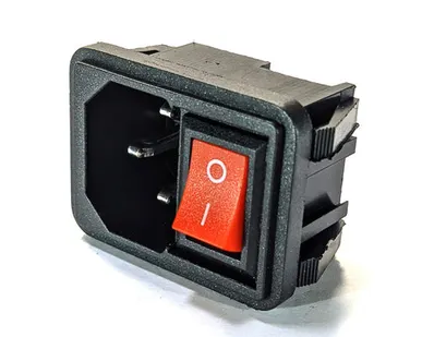 фото Сетевой разъем AC-002 (M с красным выкл)