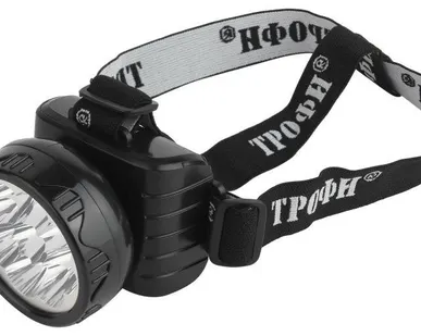 фото Фонарь аккумуляторный налобный TG9 9LED аккум. 4В 0.9А.ч ЗУ 220В (картон. упак.) Трофи C0045557