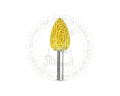фото 6F34-40 - Пламя, Ø хвостовика 6мм, Ø фрезы X 19,05мм, L фрезы 31,75мм (fine/желтая)