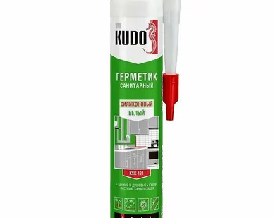 фото Герметик KUDO силиконовый санитарный белый 280 мл