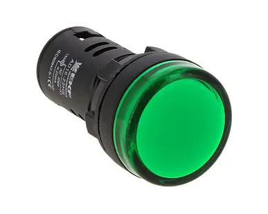 фото Лампа AD16-16HS(LED)матрица d16мм зеленая 24В AC/DC E...