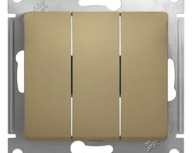 фото Выключатель 3-кл. СП Glossa 10А IP20 (сх. 1+1+1) 10AX механизм титан SE GSL000431