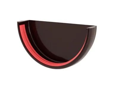 фото Заглушка желоба универсальная ПВХ Grand Line коричневая (RR 32)