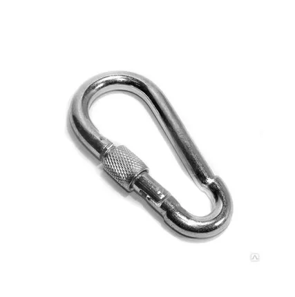 Фото №0 Карабин усиленный пожарный, DIN 5299D, оцинкованный