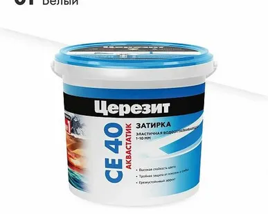фото Затирка CE40 Ceresit белый 1кг №01