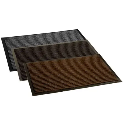 Фото №0 Коврик 8 х 400 х 600 мм ворсовый СТАНДАРТ на ПВХ основе цвет черный, серый, коричневый