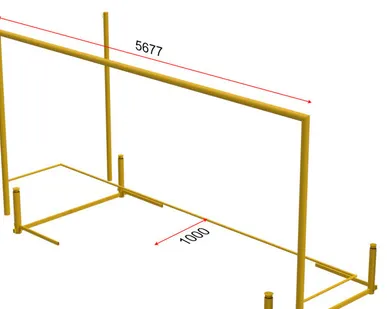 фото Ворота для пляжного футбола 5,5х2,2 со стойками натяжения