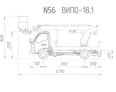 фото Автогидроподъемник ВИПО-18-01 на шасси JAC N56