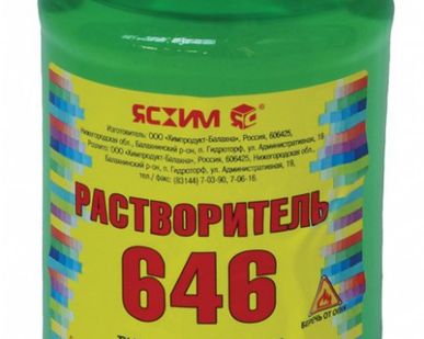фото Растворитель 646 0,5л ТУ
