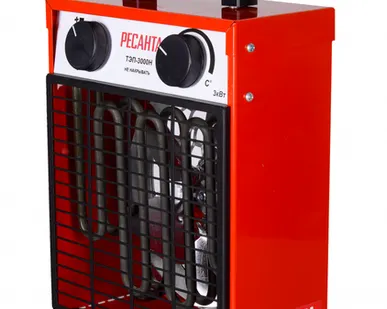 фото Электрическая тепловая пушка РЕСАНТА ТЭП-3000Н без горелки (3 кВт) красный