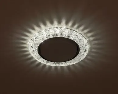 фото Светильник DK LD25 SL/WH декор cо светодиодной подсветкой Gx53 прозр. ЭРА Б0029635