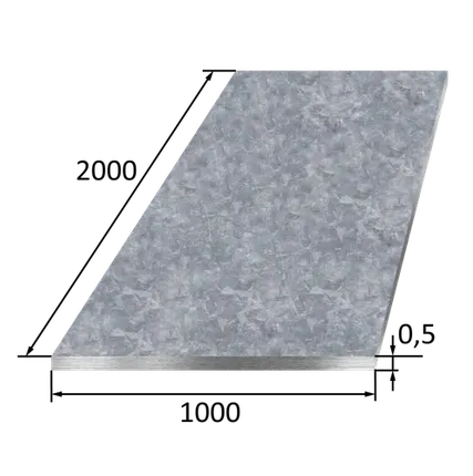 Фото №0 Лист оцинкованный 0,5х1000х2000