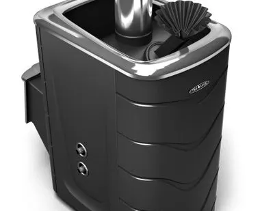 фото Печь для бани ТМФ Гейзер 2014 Inox нерж.дверца закр.каменка т/обменник антрацит