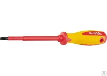 фото Отвертка Insulated, SL5,5 x 125 мм, CrMo, до 1000 В, MATRIX PROFESSIONAL