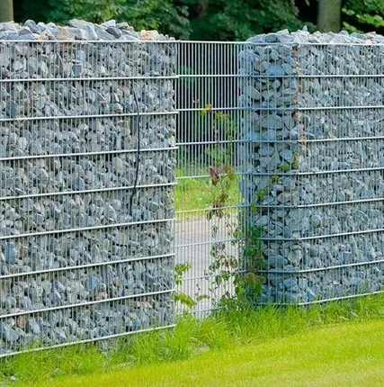 Фото №0 Забор из габионов (пергоны)