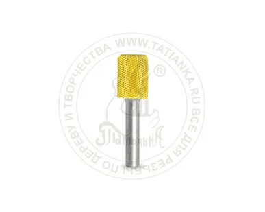 фото 6C12-40 - Цилиндр, Ø хвостовика 6мм, Ø фрезы X 12,7мм, L фрезы 19,05мм (fine/желтая)