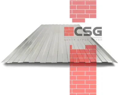 фото Профнастил оцинкованный 0.45х1150х6000 цинк 1180, марка С8 мм