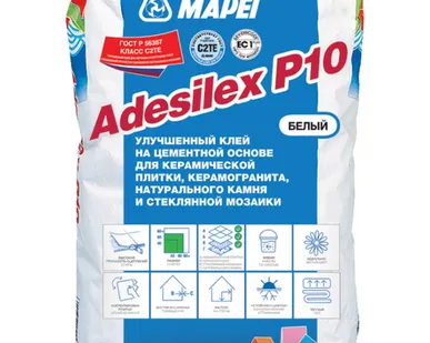 фото Клей для плитки и камня Mapei Adesilex P10 белый 25 кг
