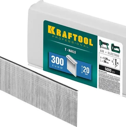 Фото №0 KRAFTOOL тип 18GA (47/300/F) 20 мм, 5000 шт, гвозди для нейлера (31785-20)