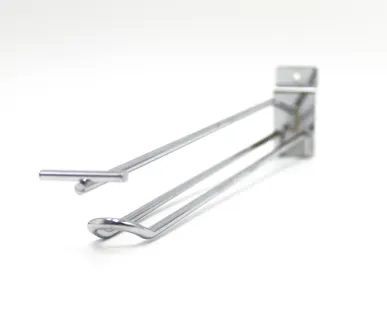 фото Еврокрючок с ценникодержателем на экономпанель 250мм, d.5мм, хром