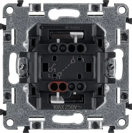 Фото №2 Выключатель 1-кл. СП Valena Allure 10А IP20 250В 10AX с лиц. панелью безвинт. зажимы механизм бел. Leg 752701