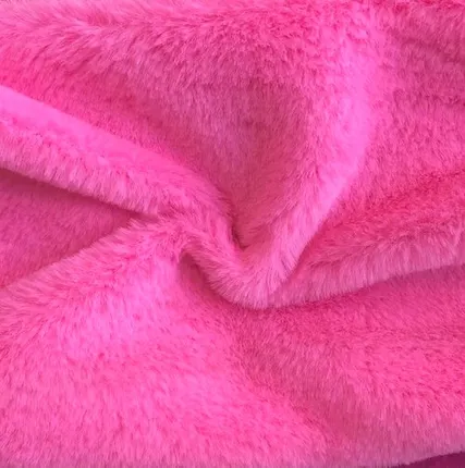 Фото №0 Искусственный мех под кролика 280 г/м2, ворс 9 мм, розовый