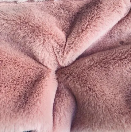 Фото №0 Искусственный мех под кролика 400 г/м2, ворс 11 мм, пудра