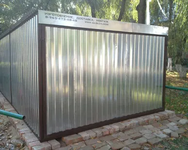 фото Гараж из металлопрофиля