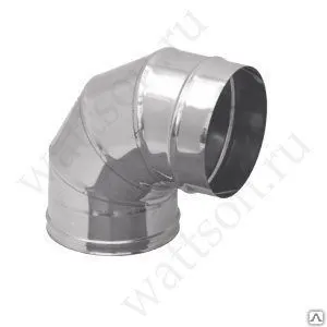 фото Дымоход ROSINOX Отвод 130/90° (кислотостойкая/0,5/ВА) МОНО