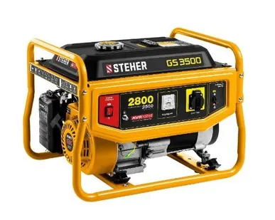 фото Генератор бензиновый 2.5/2.8 кВт Steher GS-3500, 220 В/50 Гц, ручной стартер, бак 15 л