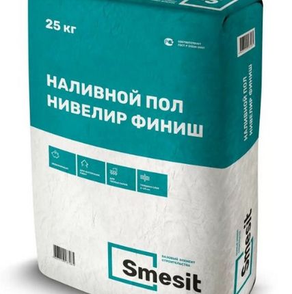 Фото №0 Наливной пол Нивелир Финиш, 25 кг, Smesit