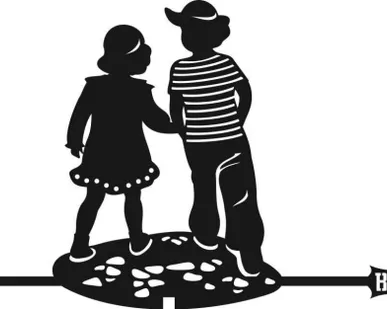 фото Флюгер " Мальчик и девочка"