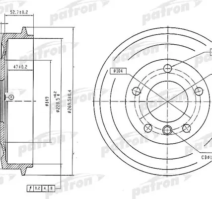 Фото №0 PDR1035 Барабан тормозной