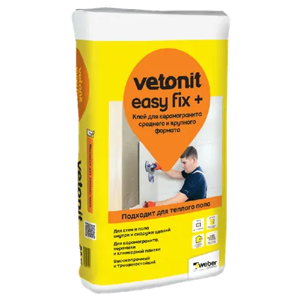 Фото №0 Клей ВЕТОНИТ Изи фикс + д/внутр и наруж.работ С1 Т /25 кг/48шт/