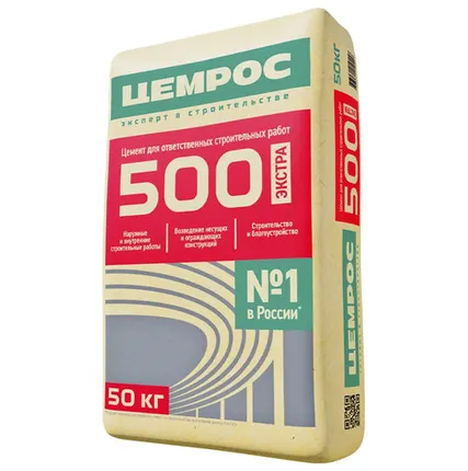 Фото №0 Цемент М500 Цемрос Экстра I 42,5Б 50 кг