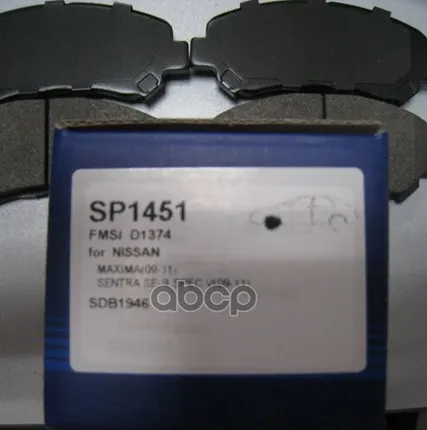 Фото №0 SP1451 SANGSIN BRAKE Колодки тормоз. перед. Nissan Qashqai Sangsin brake арт. SP1451