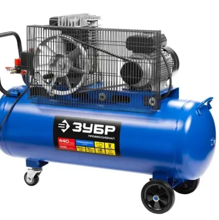 Фото №0 Компрессор масляный ЗУБР ЗКПМ-440-100-Р-2.2, 100 л, 2.2 кВт