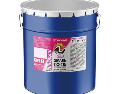фото Эмаль ПФ-115 белая матовая 25кг Novocolor Universal