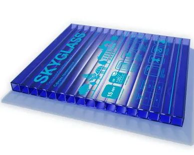 фото Сотовый поликарбонат SKYGLASS Синий 10 мм (2,1*12 м)