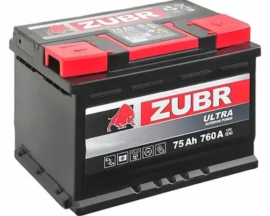 фото Аккумулятор ZUBR Ultra 75 Ач о.п.