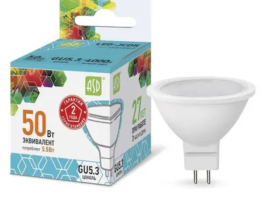 фото Лампа светодиодная LED-JCDR-standard 5.5Вт 4000К бел. GU5.3 495лм 160-260В ASD 4690612001432