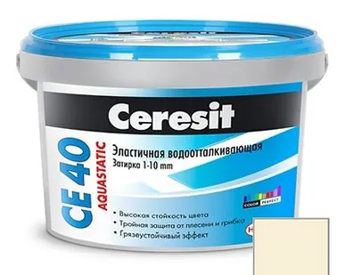 фото Затирка цементная эластичная Ceresit CE 40 Aquastatic Натура №41 2 кг