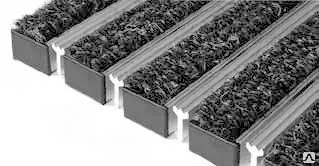 фото 30024 Придверные решетки Euro Step текстиль+скребок 390х590
в