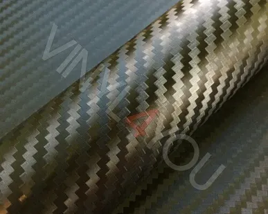 фото Пленка Черный карбон 3D крупная ячейка